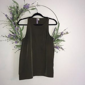 Francescas olive green tank top